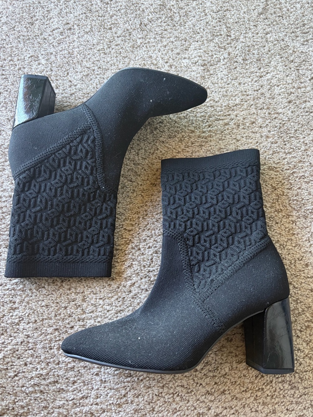 Black Sock Booties with Memory Foam
Soles - size 8.5 M